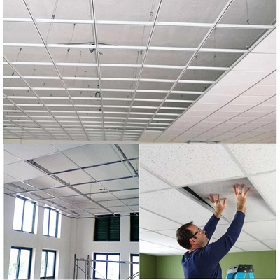 ポリ塩化ビニールはPlasterboardのギプスの天井のタイルの平野を打ち抜いた15mmの厚さを薄板にした
