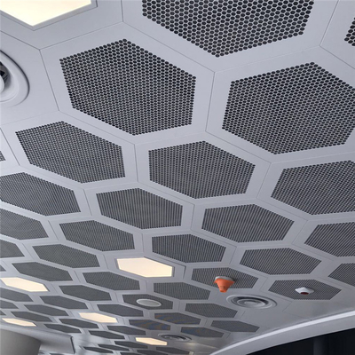 会議場のための天井0.7mmの厚さのアルミニウム六角形クリップ