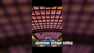 アルミニウム製のアンティークな建物の天井