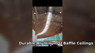 地下鉄駅用の耐久性のあるアルミニウム U バッフル天井