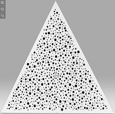 空港プロジェクト用 ISO9001 穿孔アルミニウム金属三角天井