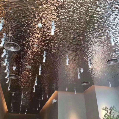 天井のための陽極酸化された銀製のステンレス鋼の天井板の湿気防止水さざ波シート