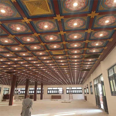 熱伝達の正方形アルミニウム天井は装飾的な900*900寺院の屋根をタイルを張る