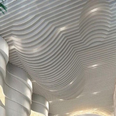 音響の天井の金属の建物の正面のアルミニウム バッフルの波の天井